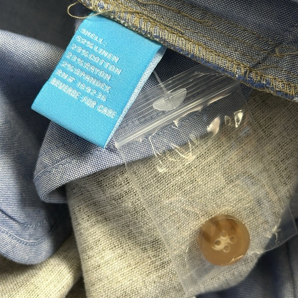 J. McLaughlin Oliver Linen Blend Shorts Men’s 40 Khaki Rhino Embroidered NWT - Picture 7 of 11